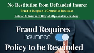 No Restitution from Defrauded Insurer