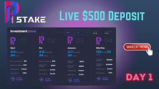 Pi Stake Day 1| $500 Live Deposit & Super Fast Withdrawals 🔥