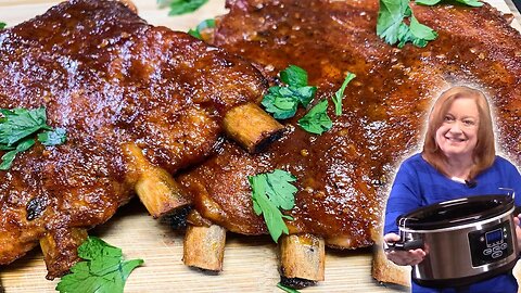 SLOW COOKED St Louis BBQ RIBS in the Crockpot