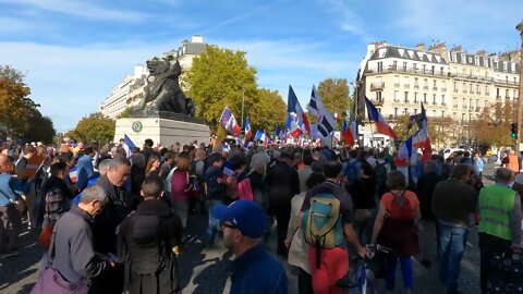 Rendez-vous de la Résistance, Place Denfert-Rochereau à Paris le 22/10/2022 - Départ du cortège