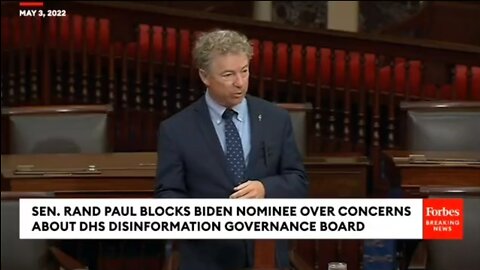 Sen Rand Paul Rips Biden’s Ministry of Truth, Blocks Key DHS Nominee