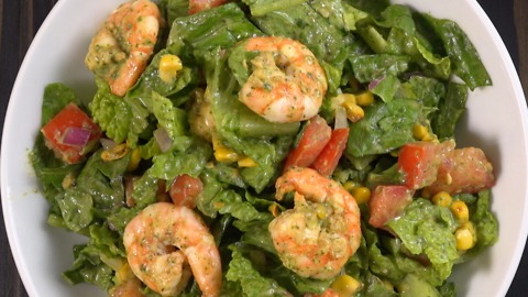 Treat yourself with a rich shrimp avocado salad