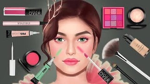 Asmr makeup | asmr makeup cartoon | asmr animation make up