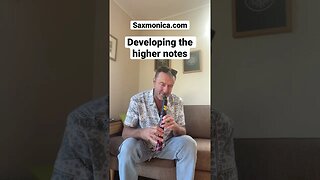 Developing the higher notes #musiclessons #saxophone #music #travel #vanlifers #tinyhome #saxmonica