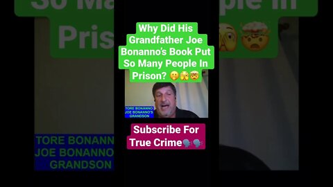 Why Did His Grandfather Joe Bonanno’s Book Put So Many People In Prison? 🫢🫣🤯 #cosanostra #mafia