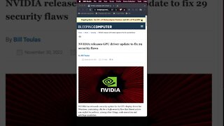 Nvidia Patches Critical vulnerabilities (Late November 2022)