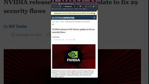 Nvidia Patches Critical vulnerabilities (Late November 2022)