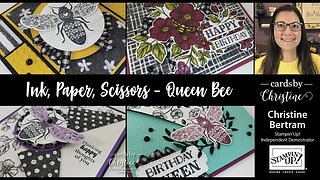 Queen Bee Ink Paper Scissors with Cards by Christine