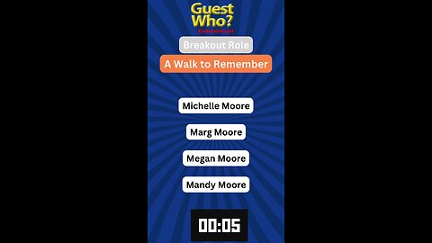 Guest Who #56 Quiz, Info, Facts and a Quote! | A Walk to Remember