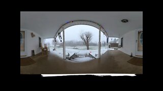 Tennessee Snowfall From The Front Porch 360° VR Insta360 one x2