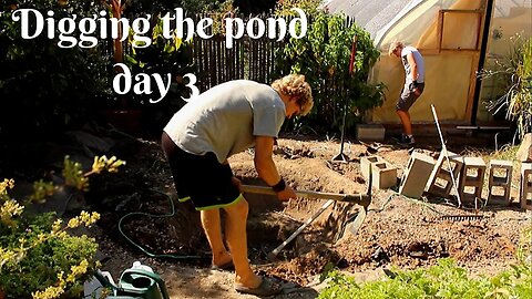 Building a pond part 4 digging (starting to dig the hole )