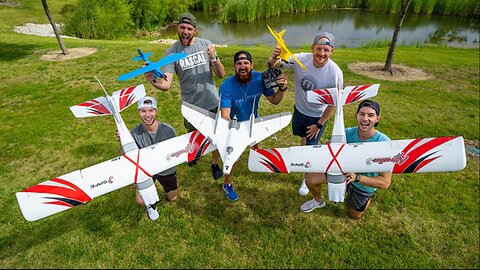 RC Airplane Battle | Dude Perfect ✈️😀