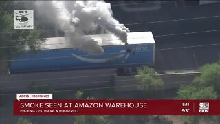 Chemical leak causing smoke at Amazon warehouse