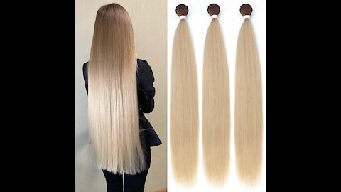 Super Long Hair Synthetic Straight Hair Weaving Full to End