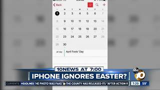 Easter not included on iPhone calendar?