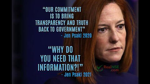 Psaki: "why do you need that information?" When asked for COVID VAX #'s in WH
