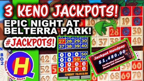 3 KENO Jackpots at Belterra Park Casino in Cincinnati, Ohio! #KENONATION
