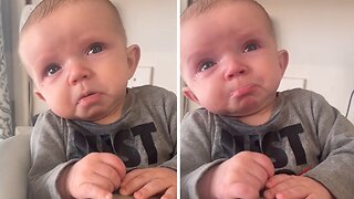 Emotional Baby Is Brought To Tears By Mom's Singing