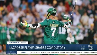 Lacrosse player shares COVID story