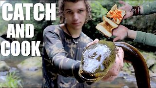 SHRIMP Catch and Cook & 100ft Waterfall Adventure!