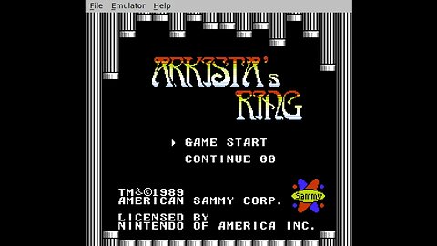 Game title screen: Arkista's ring