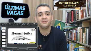 Curso Hermenêutica Bíblica | Última chamada