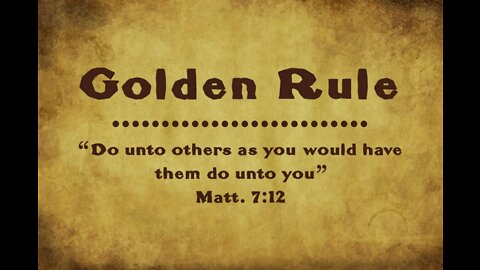 Today's Lesson The Golden Rule