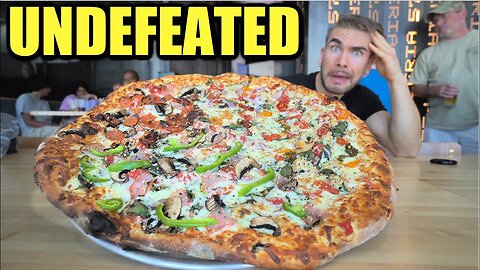 This UNDEFEATED PIZZA CHALLENGE WAS NOT AS DESCRIBED | The "Monster" Pizza Challenge