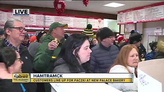 Customers line up for paczki in Hamtramck