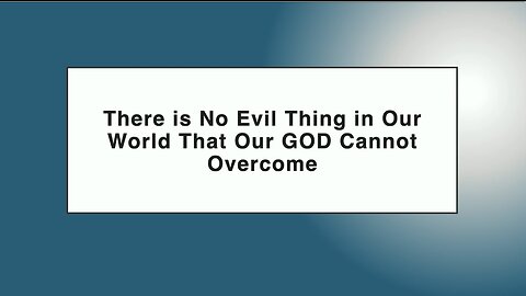 Dr. Jana Schmidt | “There Is No Evil Thing In Our World That Our GOD Cannot Overcome”