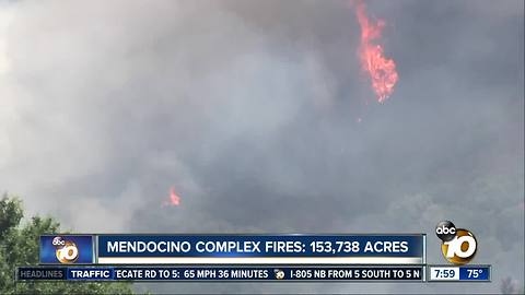 Mendocino Complex Fires: 153,738 Acres