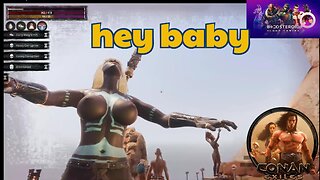 Conan Exiles Hey Baby building fighting Busty Boobs #Boosteroid #conanexiles