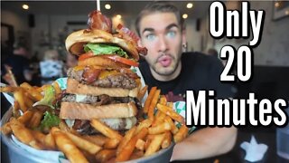 Heart Attack Burger Challenge in Tennessee | With Jalapeno's, Bacon & Cheese | Man Vs Food