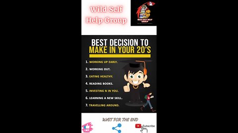 🔥Bets decision to make in your 20s🔥#shorts🔥#motivation🔥#wildselfhelpgroup🔥22 march 2022🔥