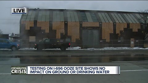 State test results show no drinking water contamination at I-696 green ooze site