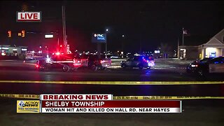 Woman struck, killed on Hall Road in Shelby Township