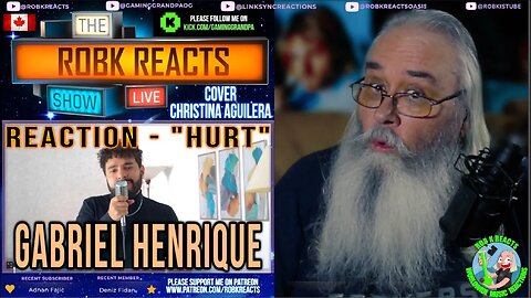 Gabriel Henrique Reaction - "Hurt" (Cover Christina Aguilera) - First Time Hearing