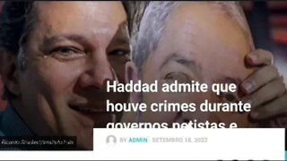 Haddad admitiu que o PT roubou em 2018