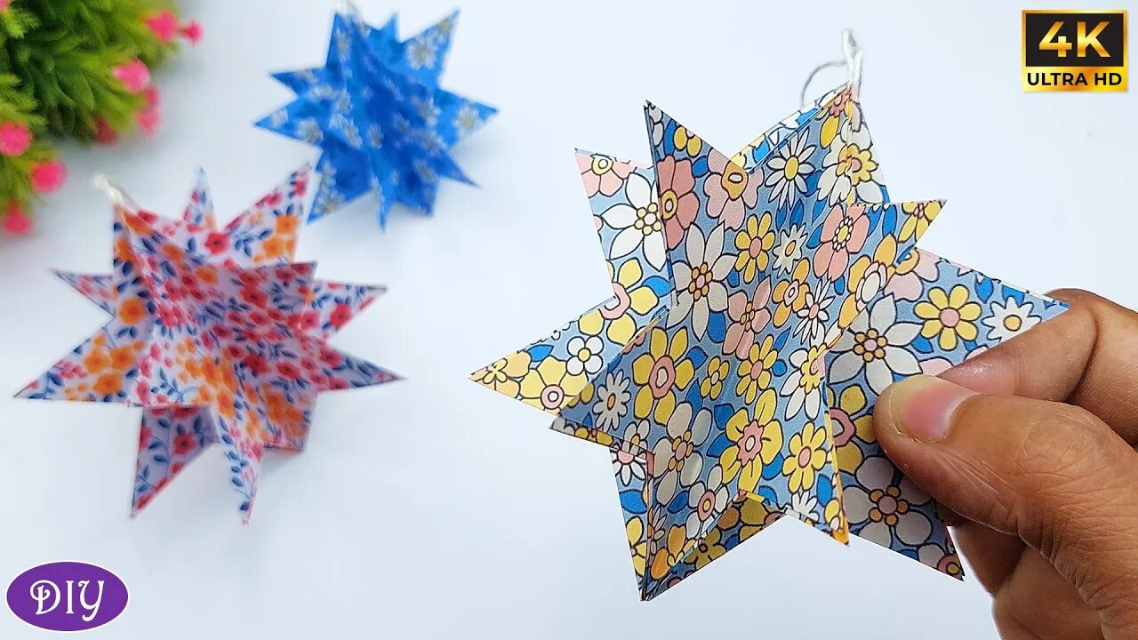 Star Making Papercraft How to Make Paper Stars | Paper Star Making For Home Decorations | Easy ...
