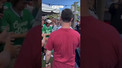 Jason Kelce Wins Beer Chugging Contest with Travis Kelce Watching. #nfl