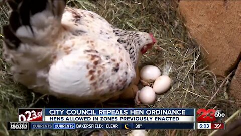 Bakersfield City Council votes to rescind hen ordinance