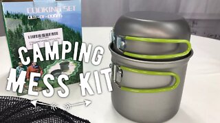 Camping Mess Kit and Bowl and Pan Cookware 2 Piece Set by ECVILLA Review