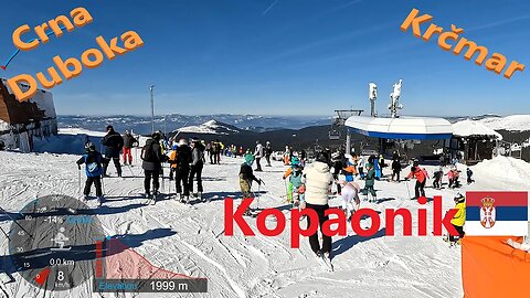 [4K] Skiing Kopaonik, Crna Duboka, Krčmar & Nova Duboka, Staze 6, 21, 21a & 20, Serbia, GoPro HERO11