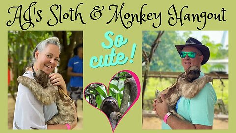 SLOTH HUGS!! AJ's Sloth & Monkey Hangout through Real Deal Roatan Tours