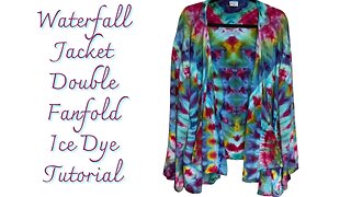 Tie-Dye Pattern: Rayon Waterfall Jacket Fun Bright Colors Ice Dye