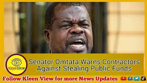 Furious Senator Omtata Warns Contractors Against Stealing Public Funds!!