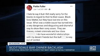 Scottsdale bar owner faces backlash over social media post