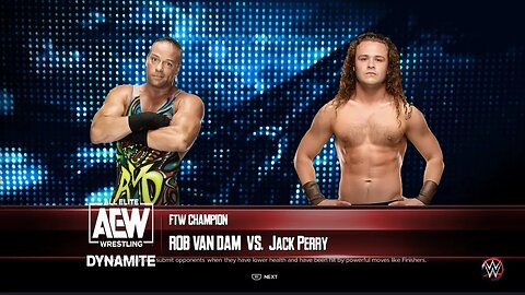AEW Dynamite Jack Perry vs Rob Van Dam for FTW Championship