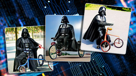 Darth Vader Riding a Tricycle on a Sunny Day - #NewWorldNextWeek