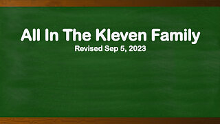 All In The Kleven Family
